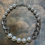 Collana Girocollo Con Perle Grandi E Catena Bold
