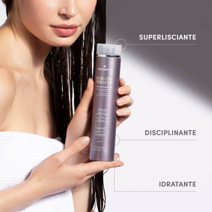 Keratin Miracle Sleek Hair Shampoo 250Ml - immagine 3